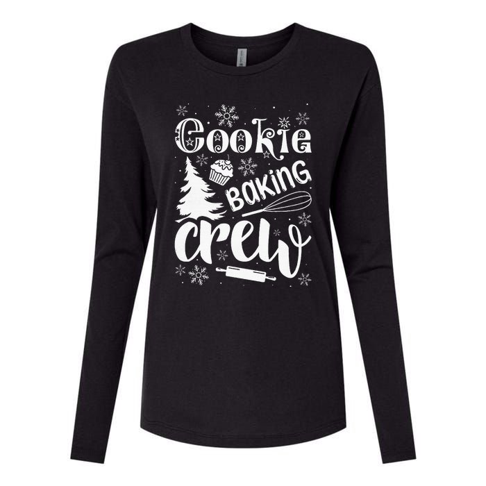 Cookie Baking Crew Christmas Baker Womens Cotton Relaxed Long Sleeve T-Shirt