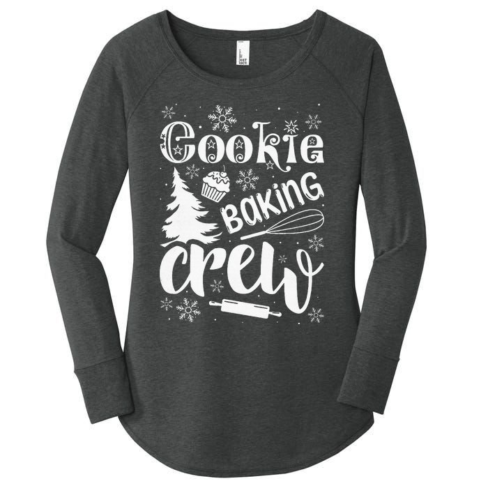 Cookie Baking Crew Christmas Baker Women's Perfect Tri Tunic Long Sleeve Shirt