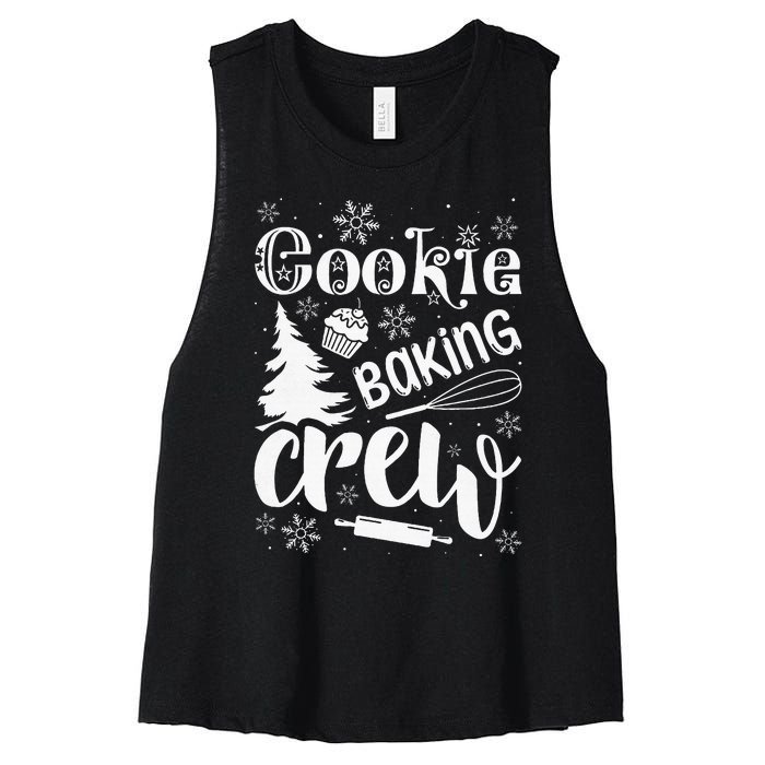 Cookie Baking Crew Christmas Baker Women's Racerback Cropped Tank