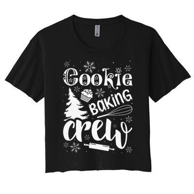 Cookie Baking Crew Christmas Baker Women's Crop Top Tee