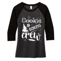 Cookie Baking Crew Christmas Baker Women's Tri-Blend 3/4-Sleeve Raglan Shirt