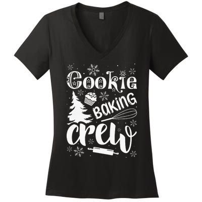 Cookie Baking Crew Christmas Baker Women's V-Neck T-Shirt