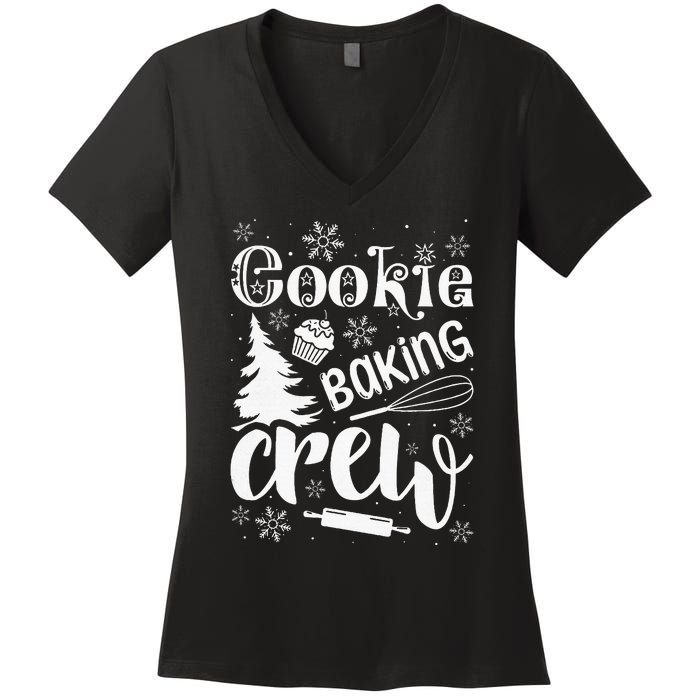 Cookie Baking Crew Christmas Baker Women's V-Neck T-Shirt