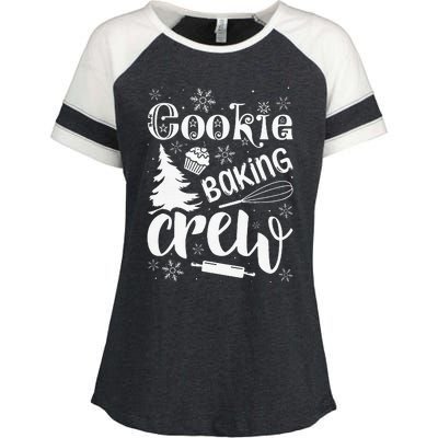 Cookie Baking Crew Christmas Baker Enza Ladies Jersey Colorblock Tee