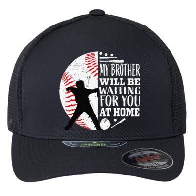 Cool Baseball Catcher Brother Big Bro Sister Quote Graphic Flexfit Unipanel Trucker Cap