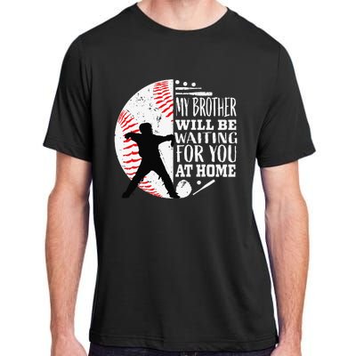 Cool Baseball Catcher Brother Big Bro Sister Quote Graphic Adult ChromaSoft Performance T-Shirt