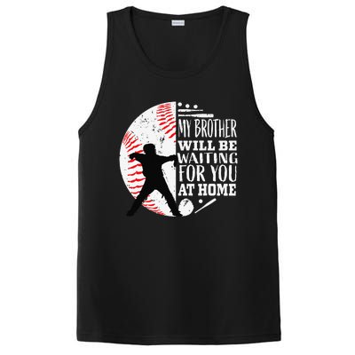 Cool Baseball Catcher Brother Big Bro Sister Quote Graphic PosiCharge Competitor Tank