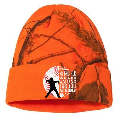 Cool Baseball Catcher Brother Big Bro Sister Quote Graphic Kati Licensed 12" Camo Beanie