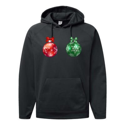 Christmas Balls Performance Fleece Hoodie