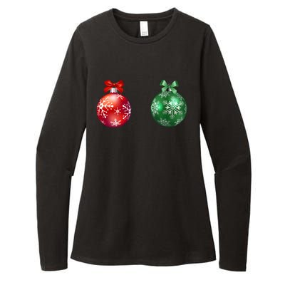 Christmas Balls Womens CVC Long Sleeve Shirt