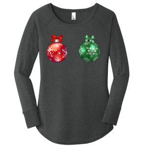 Christmas Balls Women's Perfect Tri Tunic Long Sleeve Shirt