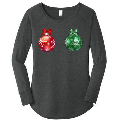 Christmas Balls Women's Perfect Tri Tunic Long Sleeve Shirt