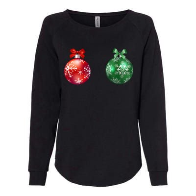 Christmas Balls Womens California Wash Sweatshirt