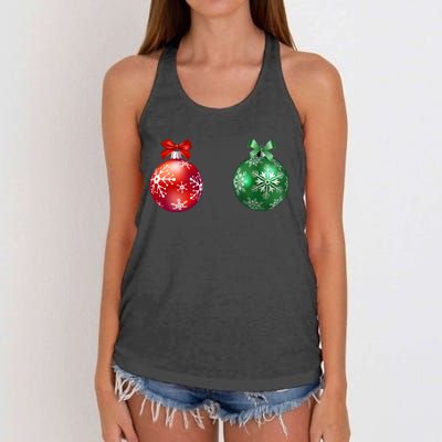 Christmas Balls Women's Knotted Racerback Tank