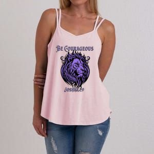 Christian Be Courageous Joshua 1:9 Faith Lion Of Judah Women's Strappy Tank