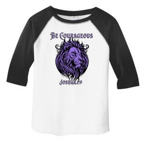 Christian Be Courageous Joshua 1:9 Faith Lion Of Judah Toddler Fine Jersey T-Shirt