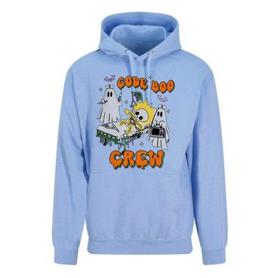 Code Boo Crew Funny Ghost Nurse Halloween Costume Unisex Surf Hoodie