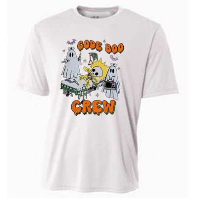 Code Boo Crew Funny Ghost Nurse Halloween Costume Cooling Performance Crew T-Shirt