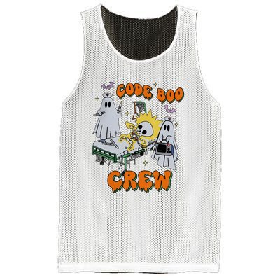 Code Boo Crew Funny Ghost Nurse Halloween Costume Mesh Reversible Basketball Jersey Tank