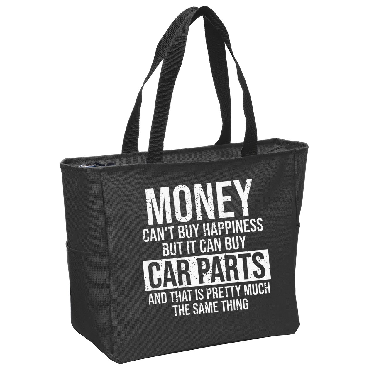 Can Buy Car Parts Funny Car Guy Car Lover Auto Mechanic Gift Zip Tote Bag