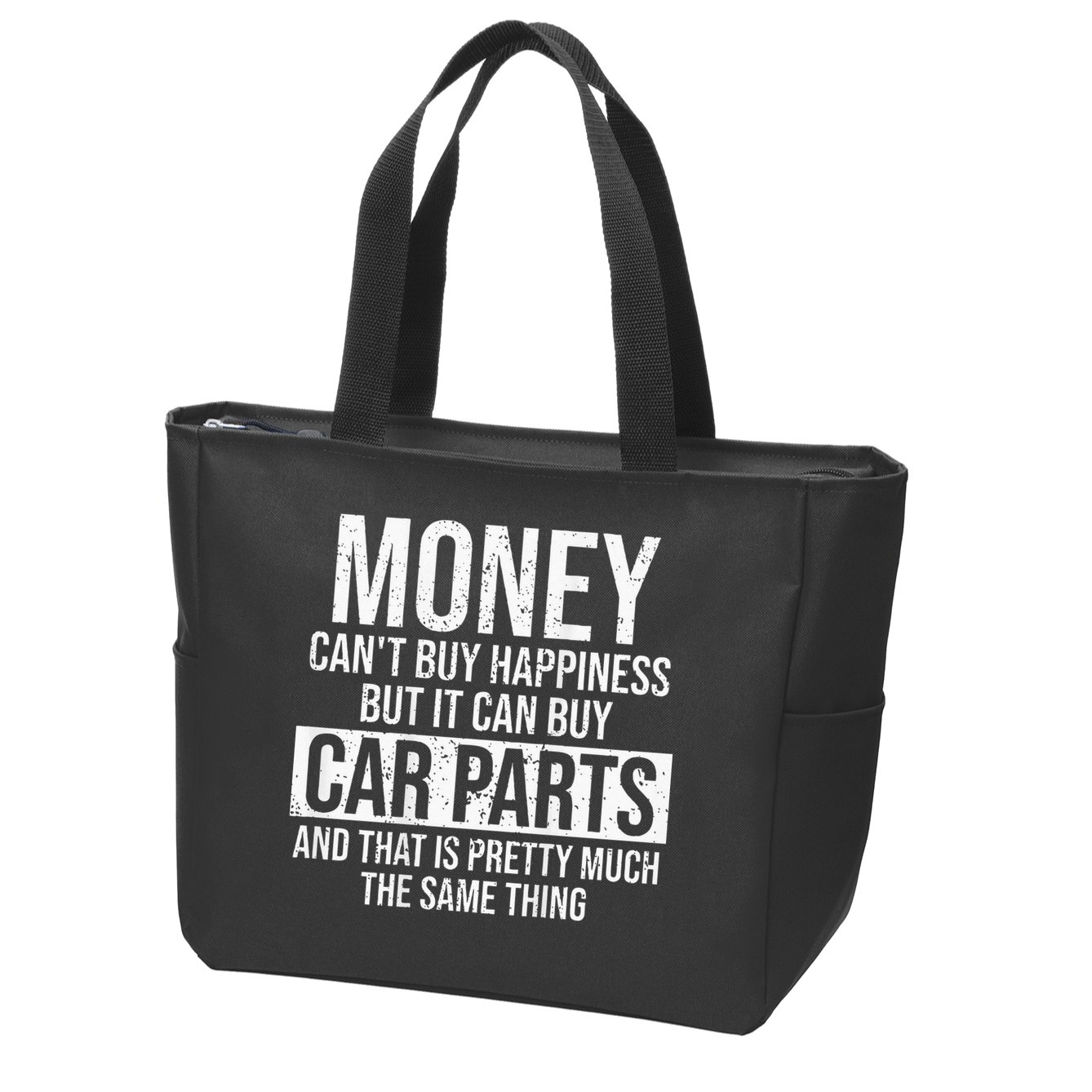 Can Buy Car Parts Funny Car Guy Car Lover Auto Mechanic Gift Zip Tote Bag