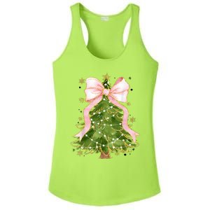 Coquette Bow Christmas Tree Xmas Holiday Girly Outfit Ladies PosiCharge Competitor Racerback Tank