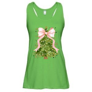 Coquette Bow Christmas Tree Xmas Holiday Girly Outfit Ladies Essential Flowy Tank