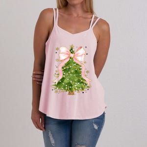 Coquette Bow Christmas Tree Xmas Holiday Girly Outfit Women's Strappy Tank