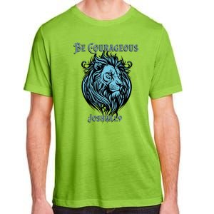 Christian Be Courageous Joshua 1:9 Faith Lion Of Judah Adult ChromaSoft Performance T-Shirt