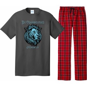 Christian Be Courageous Joshua 1:9 Faith Lion Of Judah Pajama Set