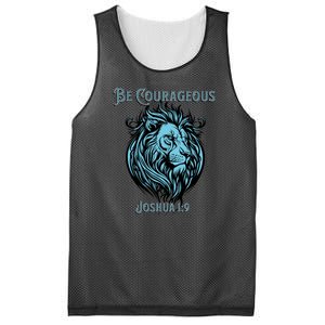 Christian Be Courageous Joshua 1:9 Faith Lion Of Judah Mesh Reversible Basketball Jersey Tank