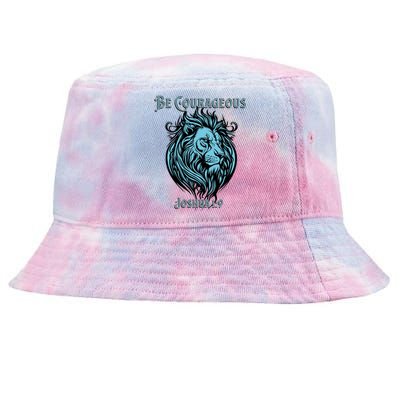 Christian Be Courageous Joshua 1:9 Faith Lion Of Judah Tie-Dyed Bucket Hat