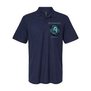 Christian Be Courageous Joshua 1:9 Faith Lion Of Judah Softstyle Adult Sport Polo