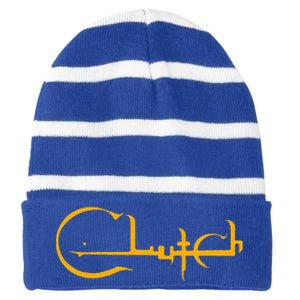 Clutch Band Striped Beanie with Solid Band