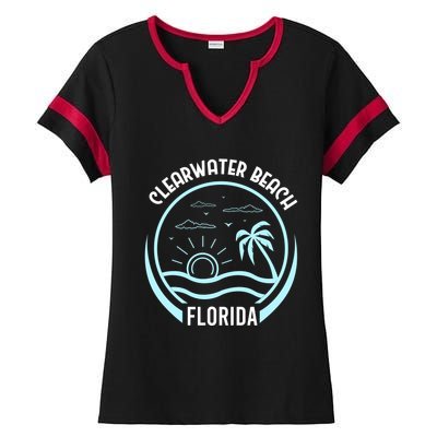 Clearwater Beach Ladies Halftime Notch Neck Tee