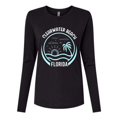 Clearwater Beach Womens Cotton Relaxed Long Sleeve T-Shirt