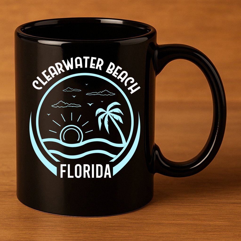 Clearwater Beach 11oz C Handle Ceramic Mug