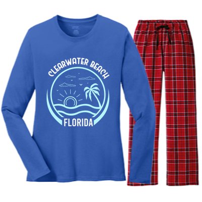 Clearwater Beach Women's Long Sleeve Flannel Pajama Set 