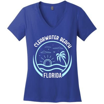 Clearwater Beach Women's V-Neck T-Shirt