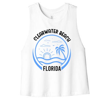 Clearwater Beach Women's Racerback Cropped Tank