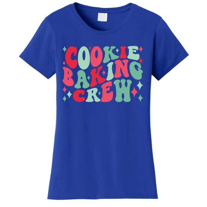 Cookie Baking Crew Christmas Santa Family Groovy Christmas Gift Women's T-Shirt