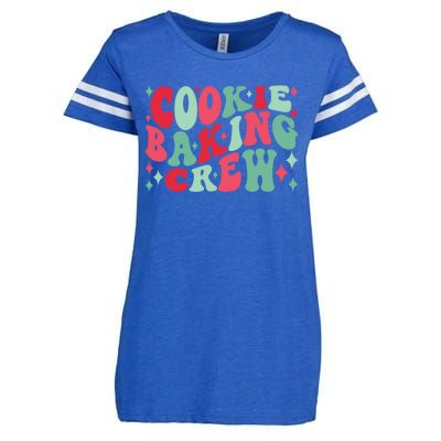 Cookie Baking Crew Christmas Santa Family Groovy Christmas Gift Enza Ladies Jersey Football T-Shirt