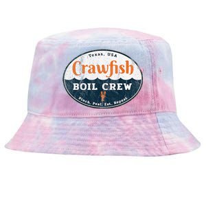 Crawfish Boil Crew Louisiana Retro Food Festival Crayfish Tie-Dyed Bucket Hat