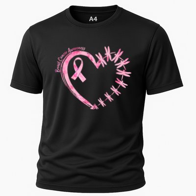 Cute Breast Cancer Awareness Dragonfly Heart Performance Shirt