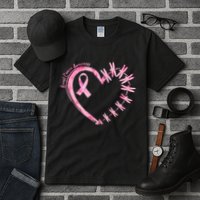 Cute Breast Cancer Awareness Dragonfly Heart Tall T-Shirt