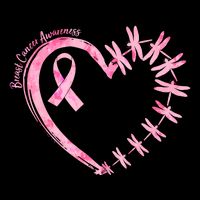 Cute Breast Cancer Awareness Dragonfly Heart Tall T-Shirt