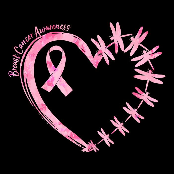 Cute Breast Cancer Awareness Dragonfly Heart Tall T-Shirt