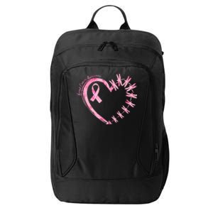 Cute Breast Cancer Awareness Dragonfly Heart City Backpack