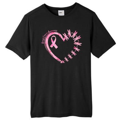 Cute Breast Cancer Awareness Dragonfly Heart Tall Fusion ChromaSoft Performance T-Shirt