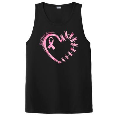 Cute Breast Cancer Awareness Dragonfly Heart PosiCharge Competitor Tank